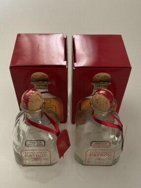 2- 375 ML PATRON EXTRA ANEJO TEQUILA BOTTLES WITH BOXES & TAGS